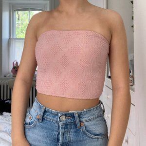 Urban Outfitters Pink Textured Tube Top